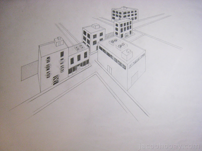 Experimenting with perspective sketch